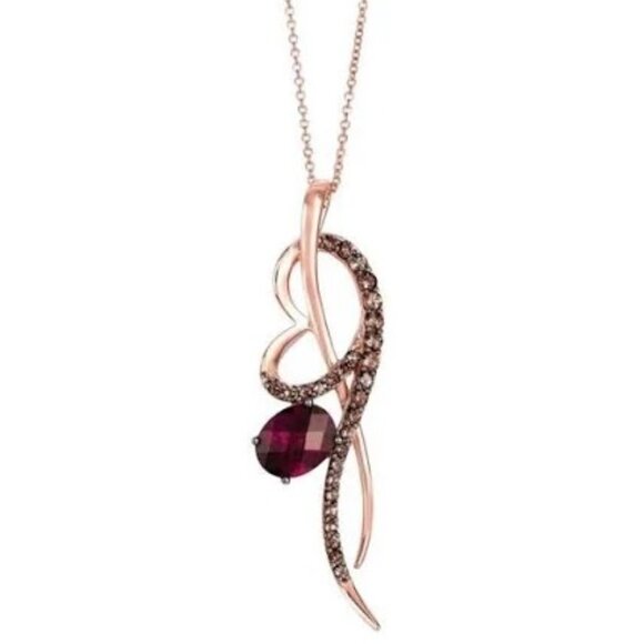 Levian / NEW / Gemstone Heart swirl Necklace / 14K Gold - Picture 2 of 4
